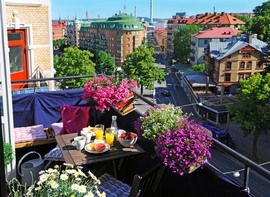 テラス,ダイニング,バルコニー,視界,風景